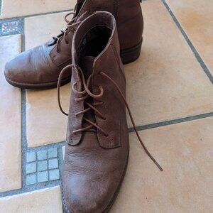Vintage Used TIMBERLAND ORTHOLITE BROWN LEATHER WOMEN’S BOOTS Size 7